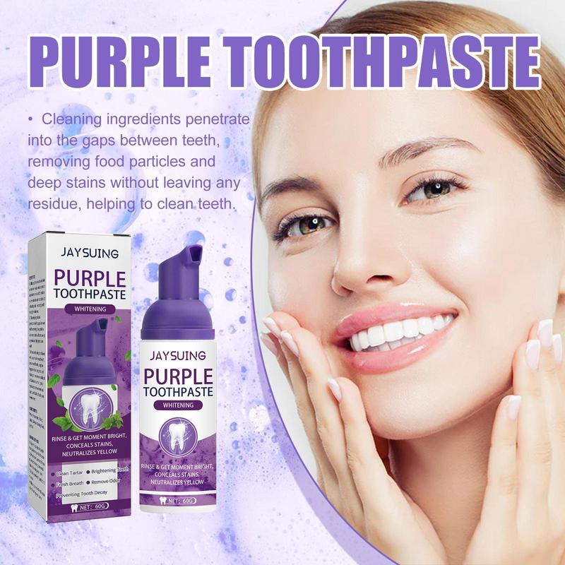 Purple Toothpaste, Natural Toothpaste Cleans Tartar, Freshens Breath, Oral Hygiene Care for Men Women, Dental Care Supplies, Birthday Gifts