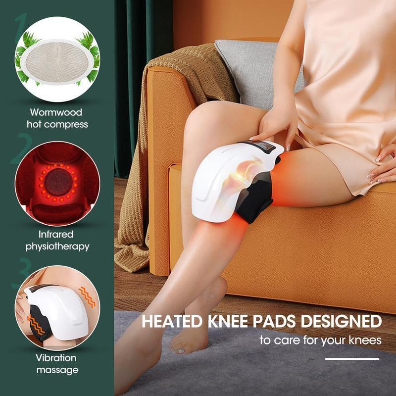 Electric Heated Knee Massager, Portable Vibration Knee Massage Pad for Christmas Gift, Multi-functional Body Relaxing Massage Machine for Men & Women