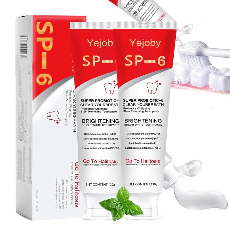 Probiotic Sp-6 Toothpaste, Sp-6 Brighten Toothpaste, SP 6 Toothpaste,Fresh Breath, Sp-6 Toothpaste 4.2 oz