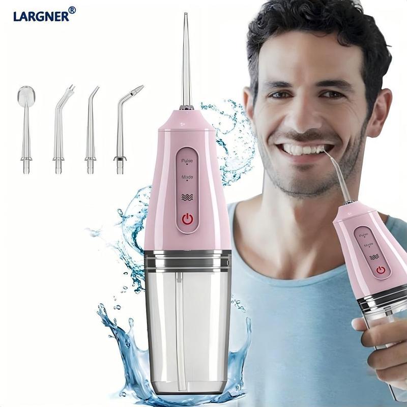 Portable Electric Oral Irrigator, 1 Box Rechargeable Water Flosser & Accessories, Waterproof Electric Oral Irrigator for Teeth Cleaning