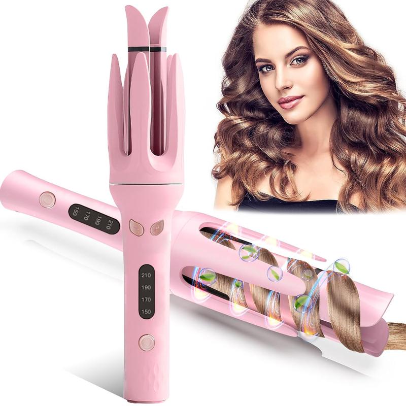 Electric Heated 28mm Hair Curler, 4 Heat Levels Rotating Curling Iron, Professional Long-lasting Electric Big Wave Hair Styling Tool for Beach Waves, Halloween, Christmas, Fall, Blitz Curler, Rotating Curling Iron, for Beach Waves, Winter Gift, Gift