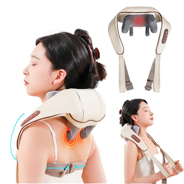 VITY Neck and Shoulder Massager with Heat,Wireless Portable Massager,Deep Tissue 6D Kneading Pillow for Muscle Pain Relief at Home,Office,Car Neck Massage Pillow for Neck,Back,Shoulder,Foot,Leg Massage,Men's Women's Gift