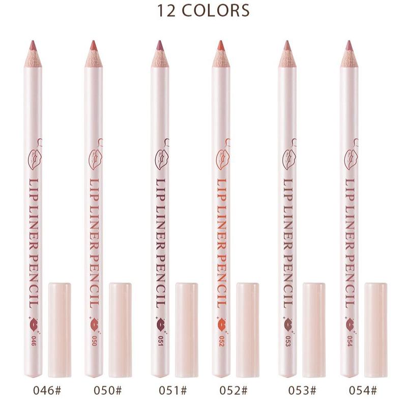 Long Lasting Lip Liner, 12pcs Waterproof Lip Liner Pencil, Easy Coloring Lip Liner Pen, Moisturizing Lip Liner, Suitable for All Occasions Lip Makeup, Girls and Women Makeup Accessories