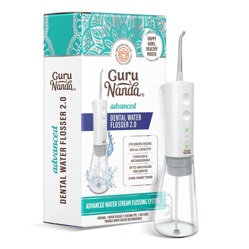 FreshTech Dental Revolution - GuruNanda 8oz Cocomint Pulling Oil + Water Flosser + Sonic Toothbrush