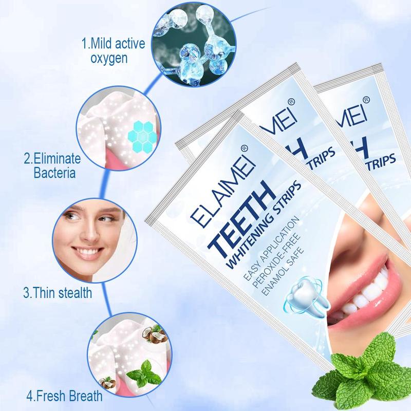 Refreshing Teeth Care Strips, 14pcs box Gentle Teeth Cleaning Patches, Oral Care Strips, Daily Oral Care Products for Men & Women