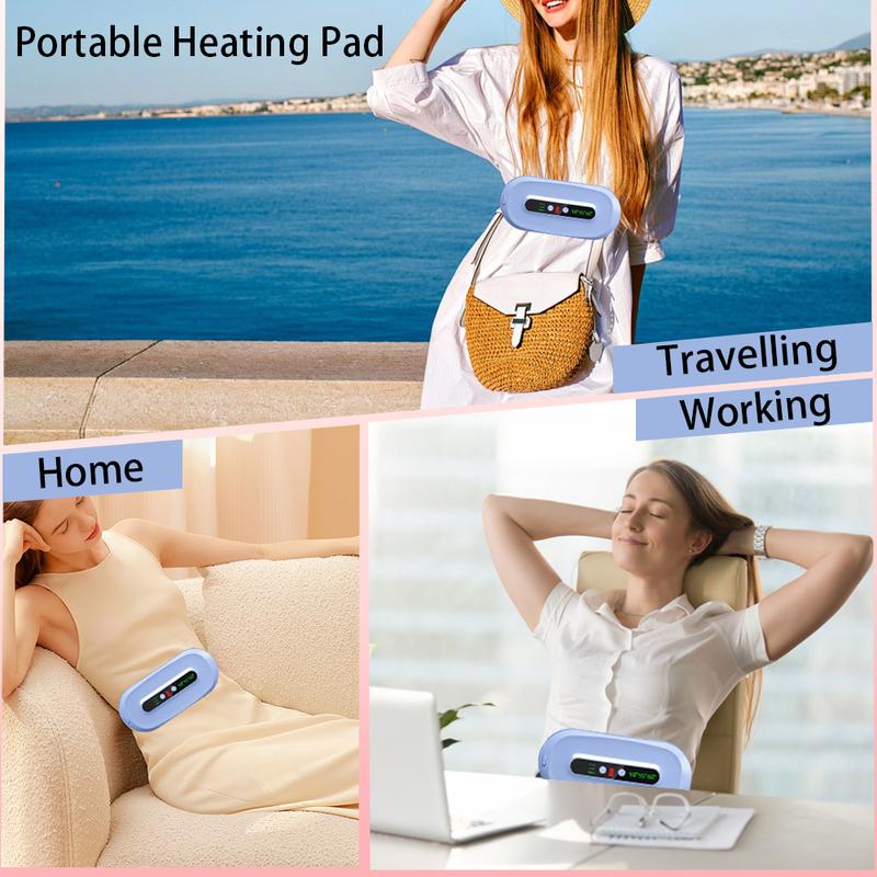 Wearable Electric Menstrual Heating Pad, Hot Massage Heating Pad, warming belt for Cramps with Vibration & Massage, Abdominal Relieve with Three Levels, Best Gifts for Woman