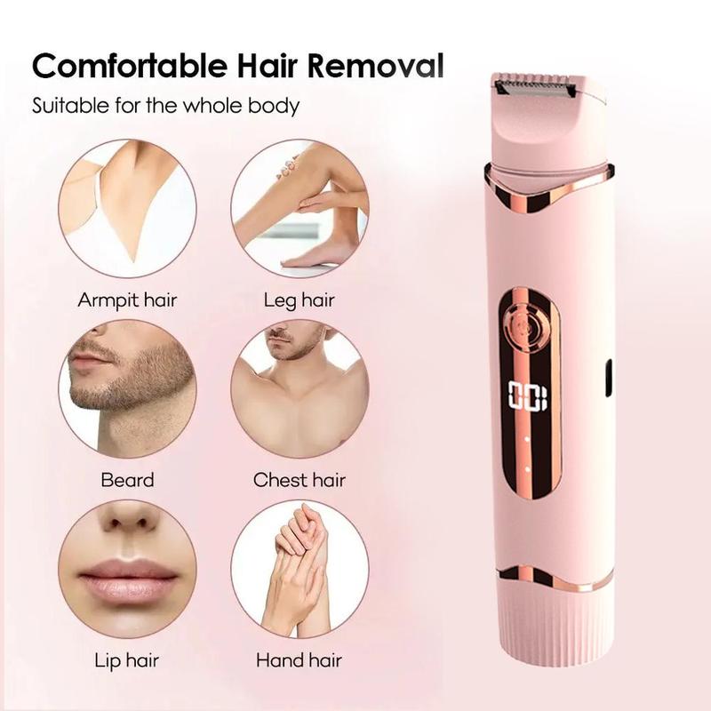 2 in 1 Electric Shaver, 1 Box Rechargeable Electric Shaver, Wet and Dry Use Personal Body Trimmer for Women, Diffuser Hair Tool Suitable for Home and Outdoor Travel Use, Christmas Gift