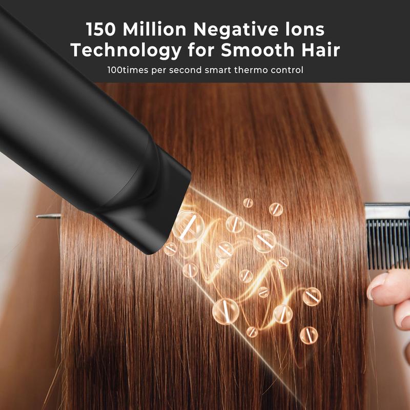 Negative Ionic Hair Dryer, 110,000 RPM High-speed Motor Hair Dryer with Nozzle & Diffuser, Professional Hair Styling Tool for Home, Travel & Salon