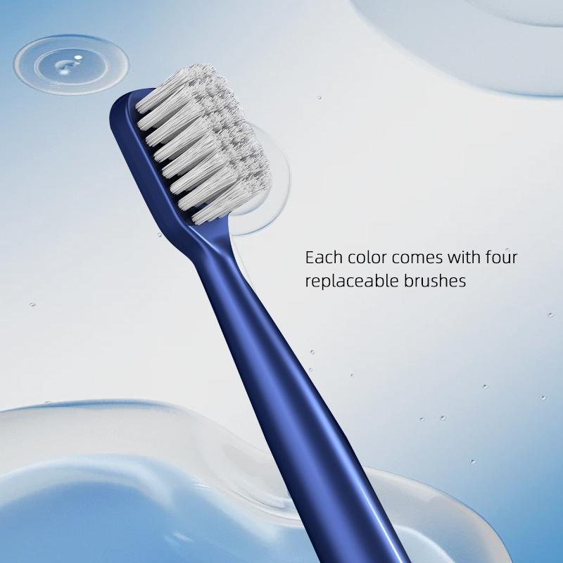 USB Rechargeable Electric Toothbrush, 1 Box 5 Modes Sonic Toothbrush with 4 Counts Replacement Brush Head, Intelligent Deep Cleaning Toothbrush for Adults, Christmas Gift