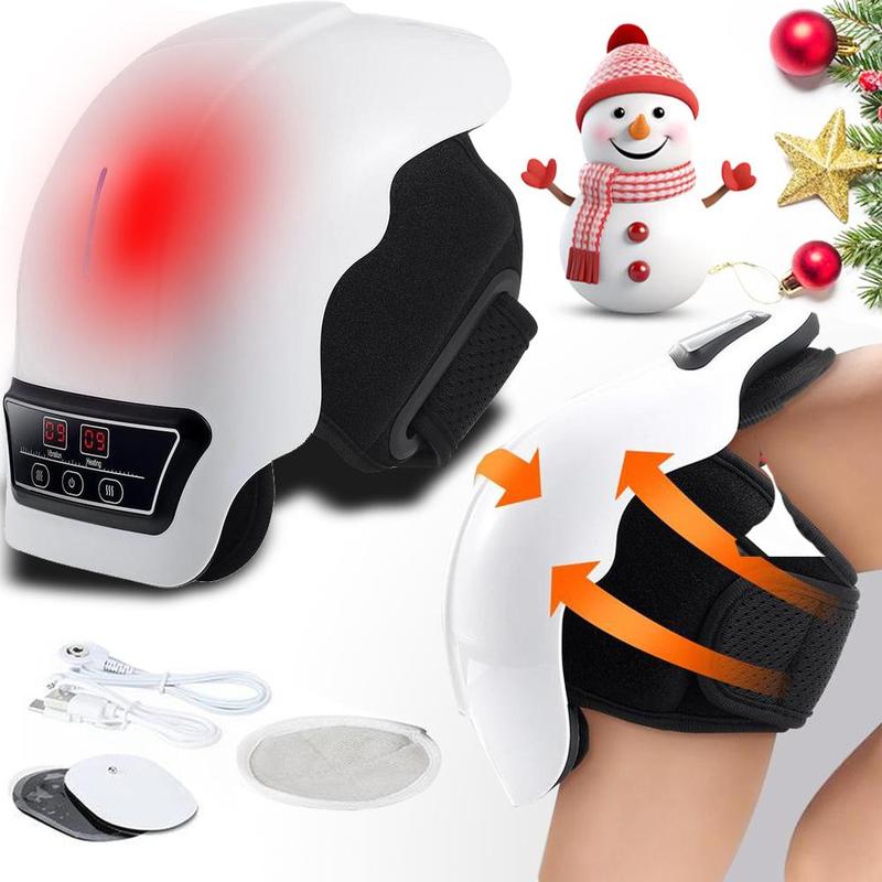 Electric Heated Knee Massager, Portable Vibration Knee Massage Pad for Christmas Gift, Multi-functional Body Relaxing Massage Machine for Men & Women