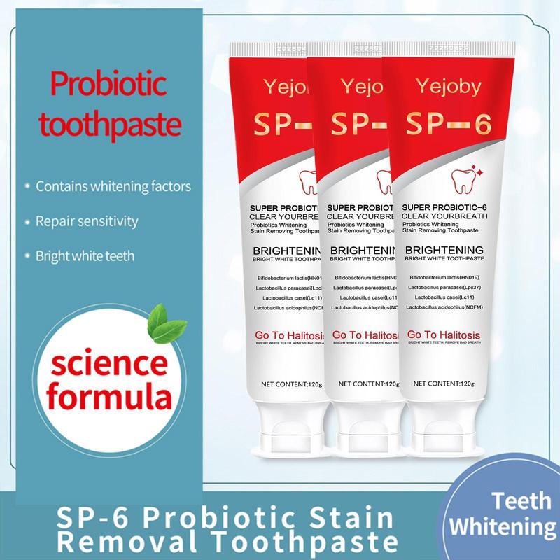 Probiotic Sp-6 Toothpaste, Sp-6 Brighten Toothpaste, SP 6 Toothpaste,Fresh Breath, Sp-6 Toothpaste 4.2 oz