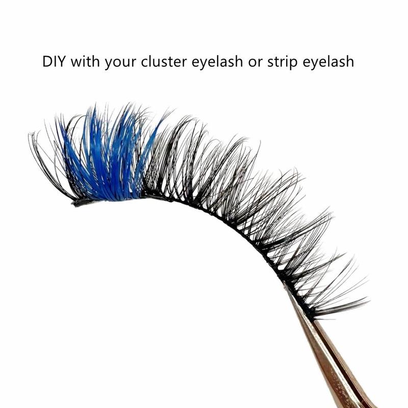 Colorful Individual False Eyelashes, 1 Box Natural Look Eyelash Extensions, Self Grafting Eye Makeup Enhancement False Eyelashes for Women & Girls