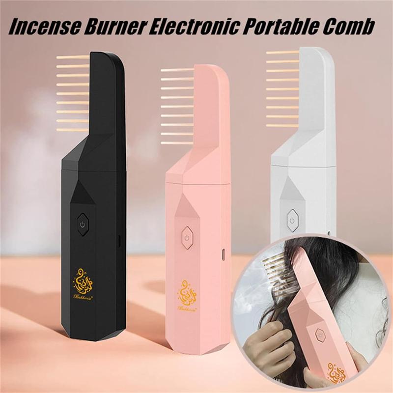 Bakhoor Pro 2 in 1 Hair Diffuser, Bakhoor Burner, Bakhoor Hair Comb Diffuser, Hair Bakhoor Comb, Portable Arabian Rechargeable Electronic Incense Burner, Replaceable Comb Head Hjjldcvbn