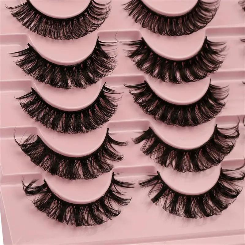 Fluffy False Eyelashes Cluster, 20 Pairs Wispy Cat Eye Look Faux Cluster Lashes, Natural Curling Eye Makeup Strip Lashes, Lashes Extension Kit, Makeup Products, Christmas, Christmas Gift