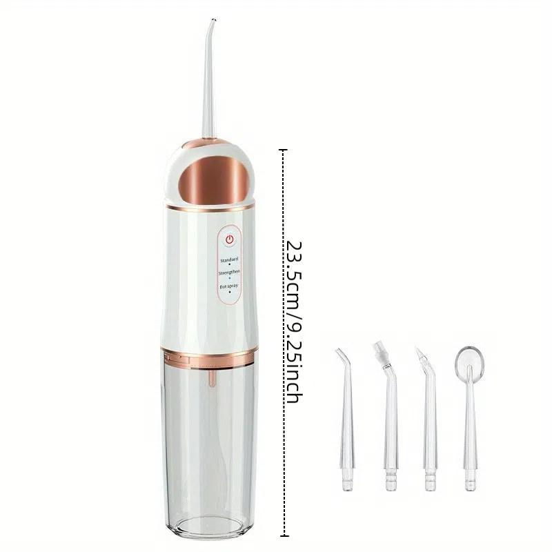 Portable Rechargeable Water Flosser, 1 Set Cordless Oral Irrigator & Accessories, Oral Care Tool for Home & Travel, Oral Hygiene Products, Christmas Gift