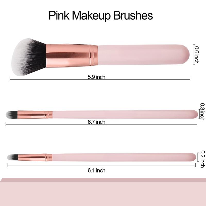 16pcs Makeup Brushes Set with 1 Eyebrow Razor Premium Synthetic Foundation Blending Face Powder Eye Shadow Concealer Make Up Brushes Tool Kit