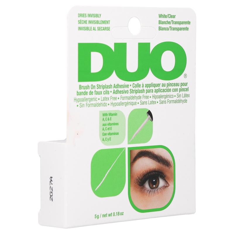 DUO Brush On Striplash Adhesive, White Clear,  0.18 oz (5 g)