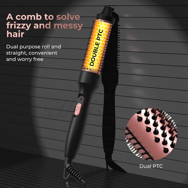 Hot Round Brush, Ceramic Tourmaline Hair Brush, Thermal Hair Brush for Women & Men, Professional Hair Styling Tool for Home & Salon Use