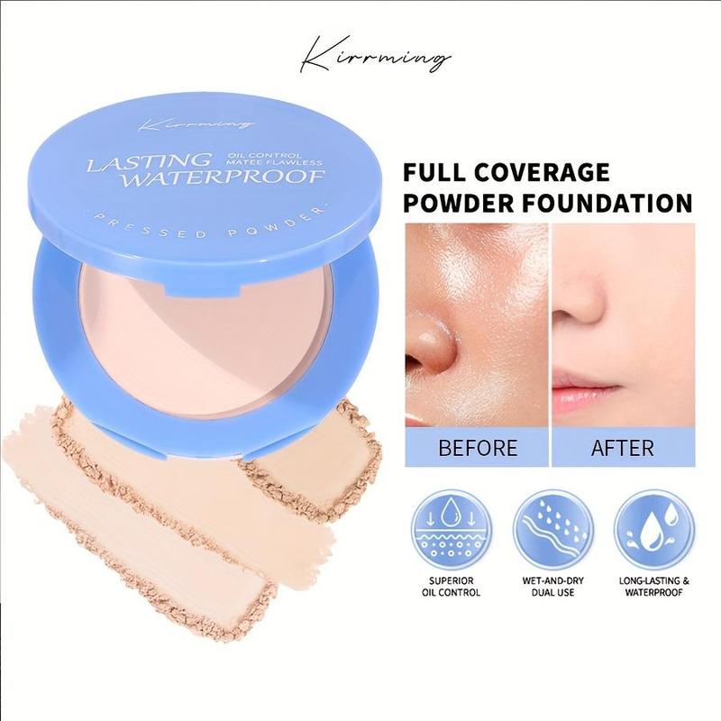 Long Lasting Oil Control Powder, Waterproof Matte Powder, Smooths Skin & Completes Makeup, Suitable for Women & Girls Daily Use