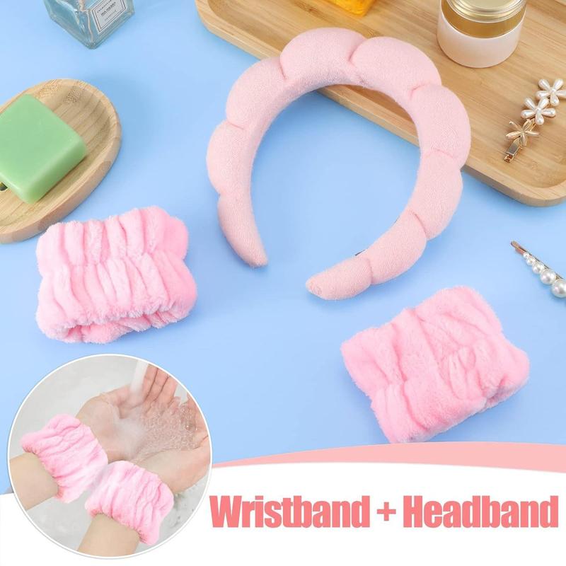 Makeup Sponge Powder Puff Headband Wristband Set, 12pcs set Skincare Makeup Sponges Makeup Puffs Facial Washing Headband wristbands Supplies