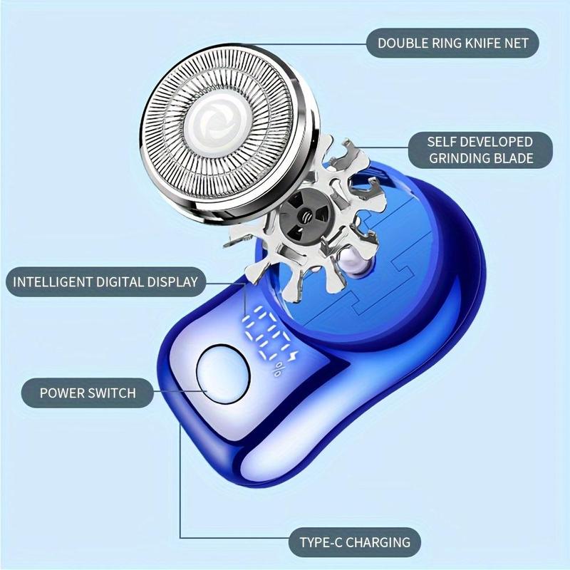 Portable Comfort Mini USB Rechargeable Shaver, Electric Beard Razor for Men, Wet & Dry Shaver for Home, Office, Car, Business Travel, Beard Care Machine