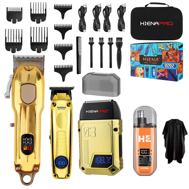 Professional Hair Clipper Set, 1 Box Waterproof Hair Trimmer & Accessories, Electric Shaver Razor, Cordless Hair Clipper