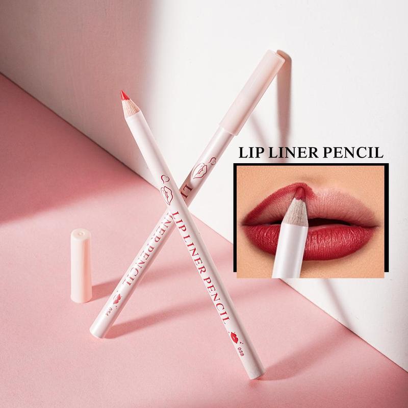 Long Lasting Lip Liner, 12pcs Waterproof Lip Liner Pencil, Easy Coloring Lip Liner Pen, Moisturizing Lip Liner, Suitable for All Occasions Lip Makeup, Girls and Women Makeup Accessories