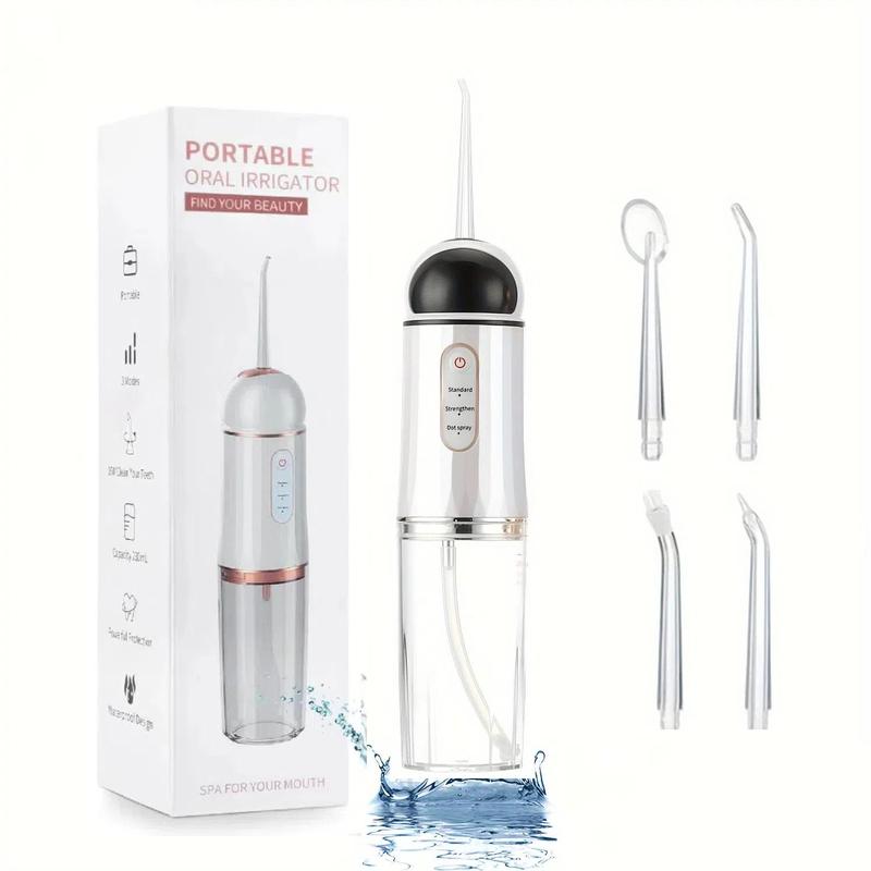 Portable Rechargeable Water Flosser, 1 Box Oral Irrigator & Accessories, Oral Care Tool For Home & Travel, Stocking Filler