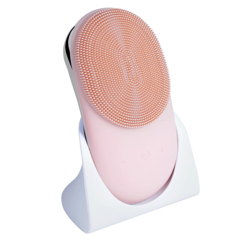 Face Scrubber, Facial Cleansing Brush with Ultrasonic Vibration Technology, Soft Silicone Bristles, and Heatable Constant Temperature Function for Deep Cleansing, Exfoliation, and Massage facial cleansing facial  cleansing