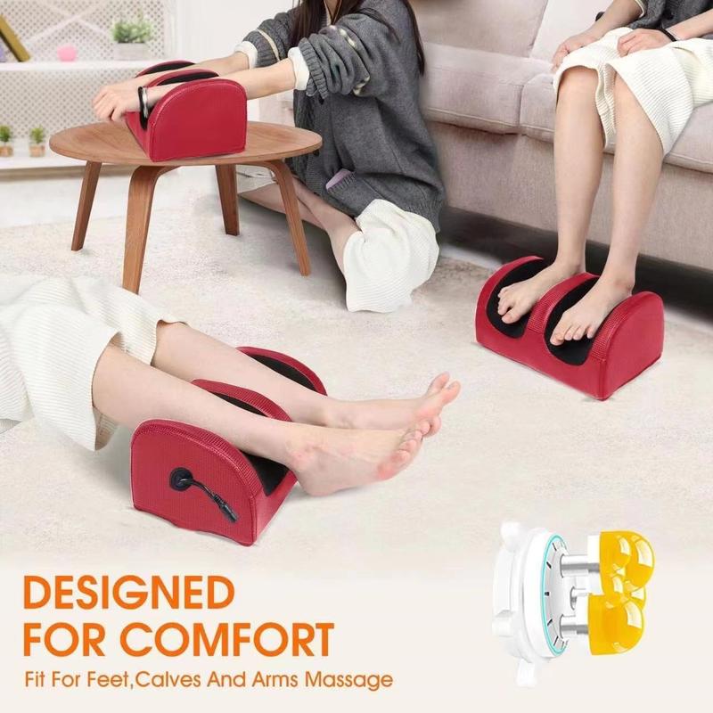 Foot and Calf Massager with Heat, Shiatsu Electric Kneading Foot Massager Machine for Plantar Fasciitis, Built-in Infrared Heat Function, Pain Relief, Promotes Blood Circulation Therapy Comfort