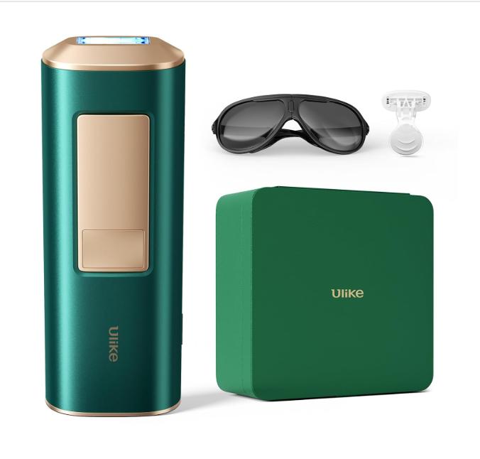 [High Cost Performance] Ulike Air+ Laser Hair Removal for Women and Men, IPL Hair Removal with Ice-Cooling System for Long-Lasting Result, Flat-Head Window for Body & Face at-Home Use, Salon-liked hair removing, Green, Ideal Holiday Gift, Christmas Gift