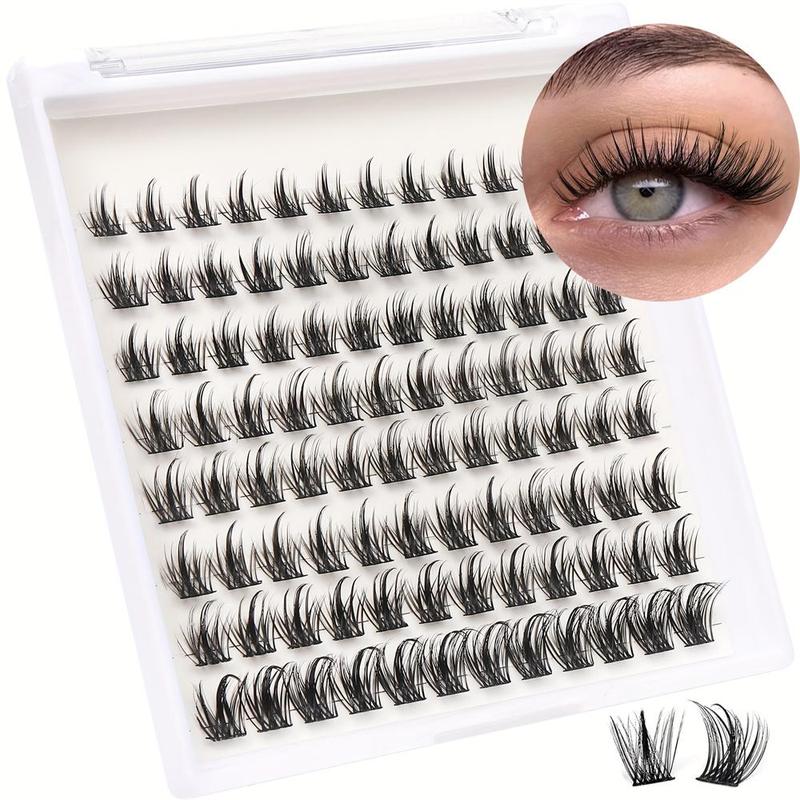 Natural Look Cluster False Eyelashes (96pcs box), Individual Lashes Extensions, Eye Makeup Supplies for Women & Girls, Christmas Gift