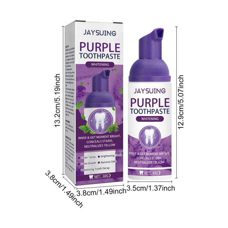 Purple Toothpaste, Natural Toothpaste Cleans Tartar, Freshens Breath, Oral Hygiene Care for Men Women, Dental Care Supplies, Birthday Gifts