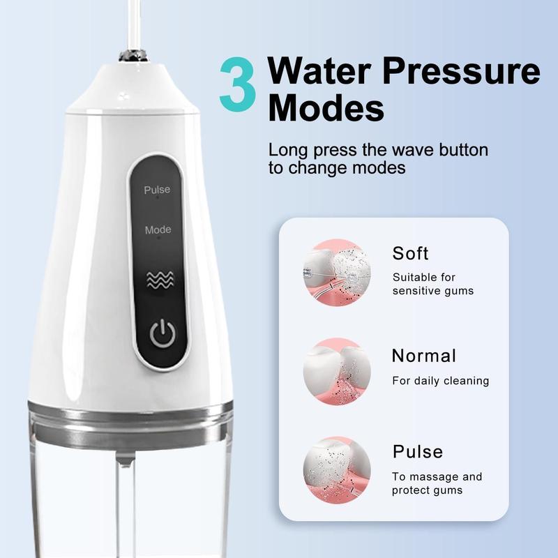 Portable Electric Oral Irrigator, 1 Box Rechargeable Water Flosser & Accessories, Waterproof Electric Oral Irrigator for Teeth Cleaning