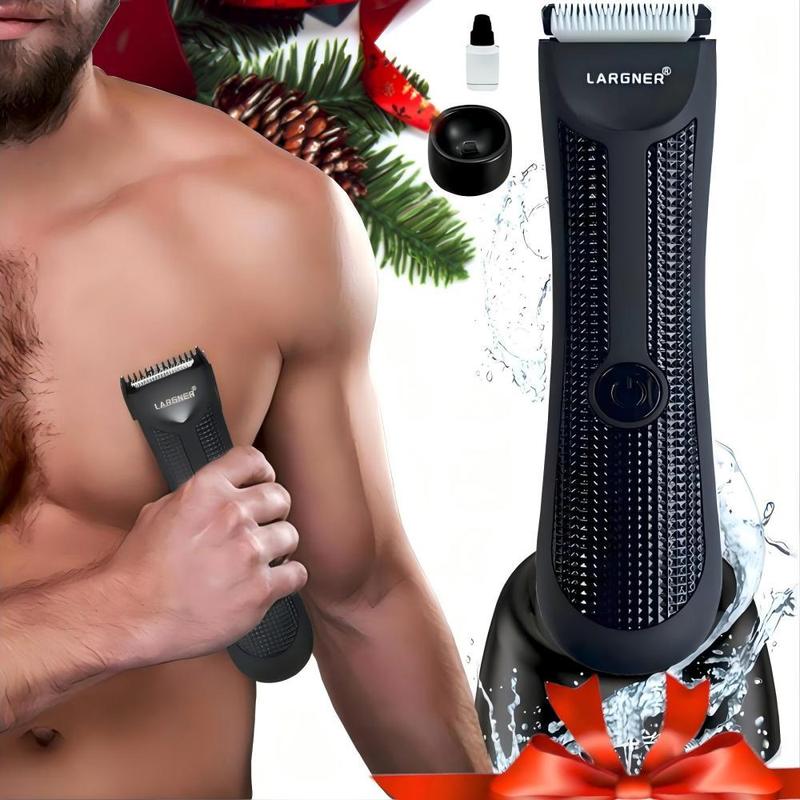 Christmas Portable Electric Body Hair Trimmer for Men, 1 Set Multifunctional Rechargeable Diffuser Hair Clipper Kit, Waterproof Body Hair Trimmer with Low Noise