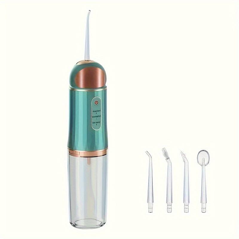 Portable Rechargeable Water Flosser, 1 Set Cordless Oral Irrigator & Accessories, Oral Care Tool for Home & Travel, Oral Hygiene Products, Christmas Gift