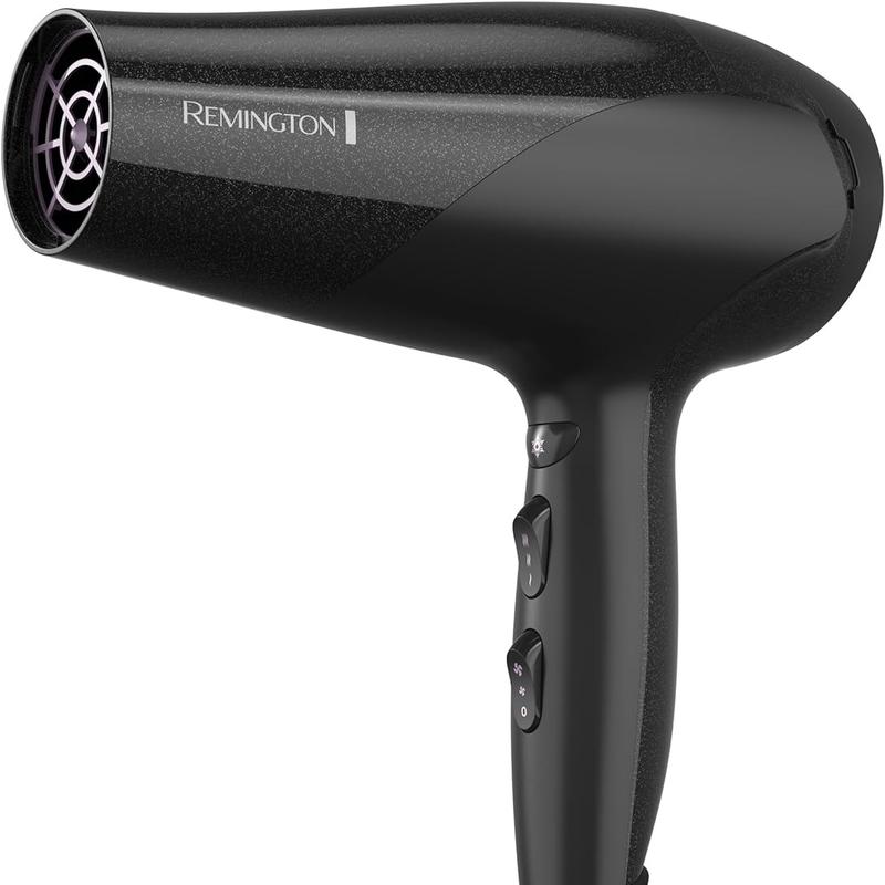 Remington Damage Protection Hair Dryer with Ceramic + Ionic + Tourmaline Technology, Black, 3 Piece Set hair  dryers