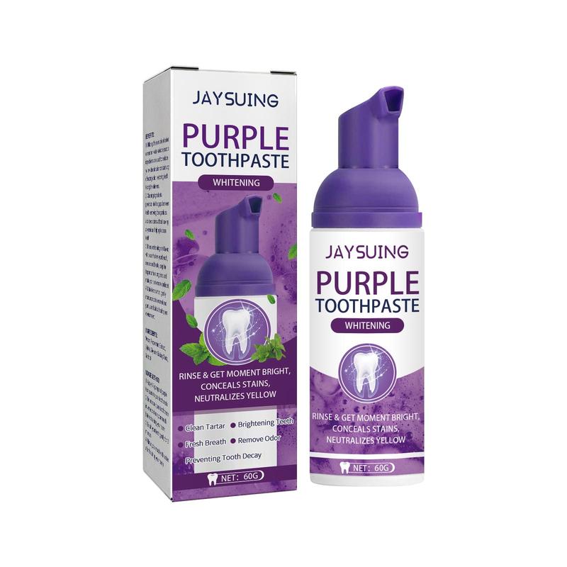 Purple Toothpaste, Natural Toothpaste Cleans Tartar, Freshens Breath, Oral Hygiene Care for Men Women, Dental Care Supplies, Birthday Gifts