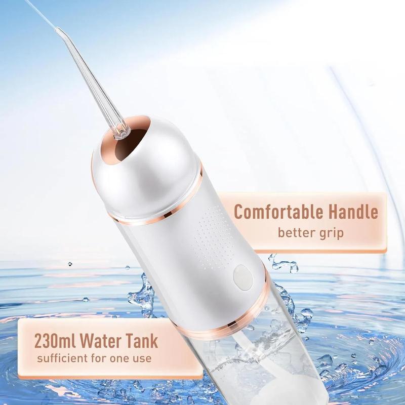 Portable Rechargeable Water Flosser, 1 Set Cordless Oral Irrigator & Accessories, Oral Care Tool for Home & Travel, Oral Hygiene Products, Christmas Gift