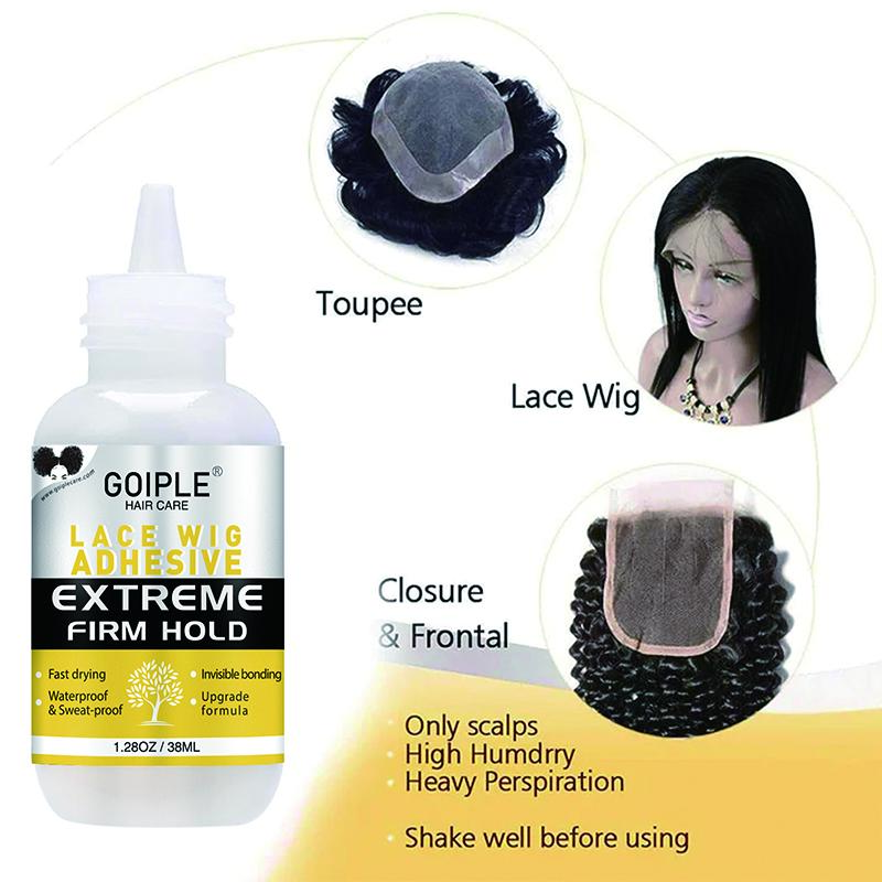 9 Count Wig Essentials Kit - Lace Front Wig Glue, Remover, Wig Caps, Elastic Band, Hair Wax Stick, Edge Control and Brush