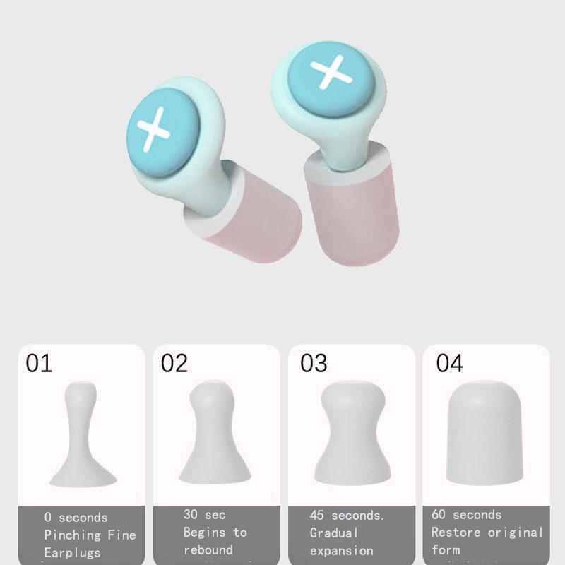 Silicone Reusable Sleeping Earplugs with Storage Box, 1 Pair Noise Reduction Earbuds, Reusable Earbuds, Noise Reduction Earbuds for Concentration, Noise Sensitivity, Sleeping