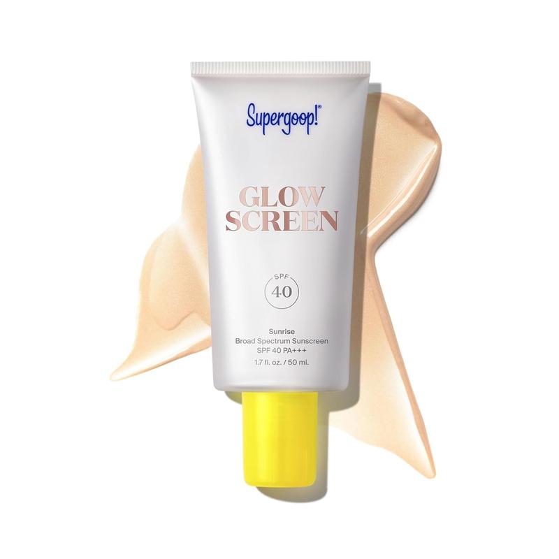 Glowscreen SPF 40 by Supergoop!  Sunrise (Champagne Glow) - 1.7 fl oz - Glowy Primer + Broad Spectrum Sunscreen - Helps Filter Blue Light - Boosts Hydration with Hyaluronic Acid, Vitamin B5 & Niacinamide