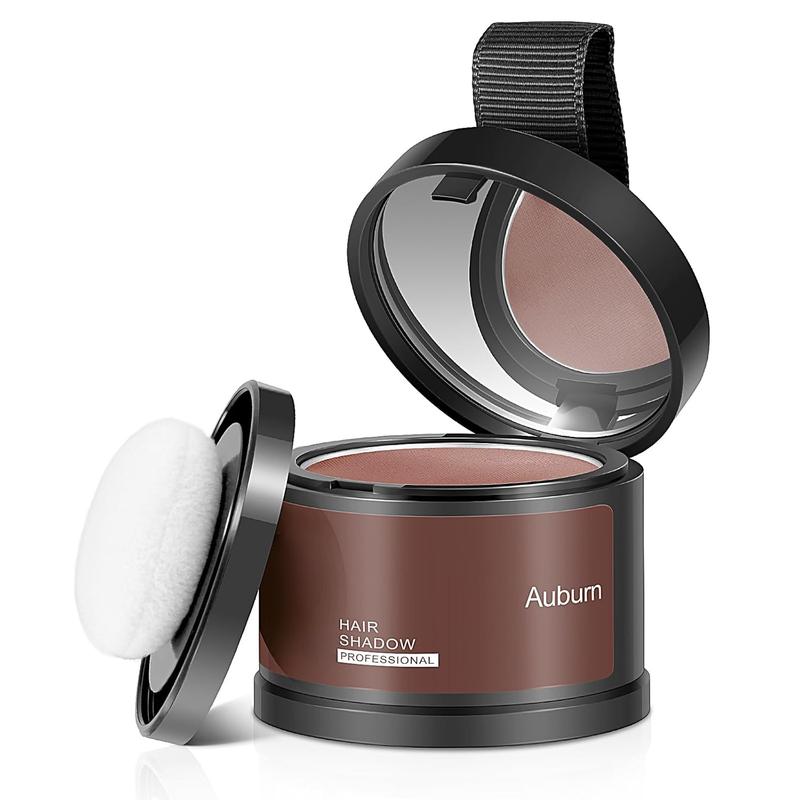 Root Touch Up Powder,Root Cover Up Hairline Shadow Powder,Auburn Thinning Women Eyebrows, Coverage Touch Up Powder Men Beard Line,Bald Spots (Auburn)