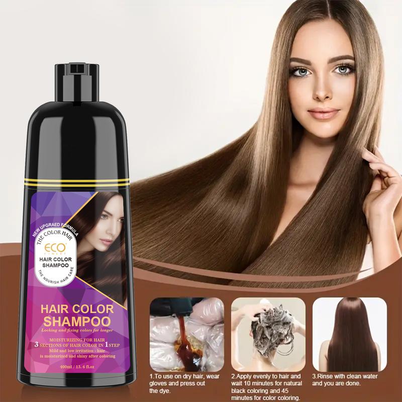 Natural Brown hair dye, fast lasting, gel hair care for all ages, the most delicate color lasting hair shampoo - wine red, black color shampoo brown hair Haircare