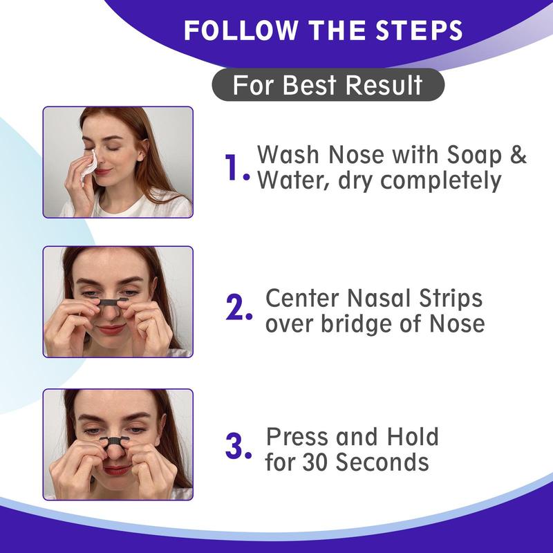 Nasal Strips, 1 Box Breathable Nasal Strips, High Elasticity Nasal Strips, Sleeping Nasal Strips, Breathing Nasal Strips, Relaxing Sleeping Strips