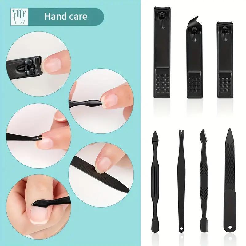 Manicure & Pedicure Tool Set with Storage Case, 24pcs set Professional Nail Clipper, Nail Care Tool for Home & Salon Use