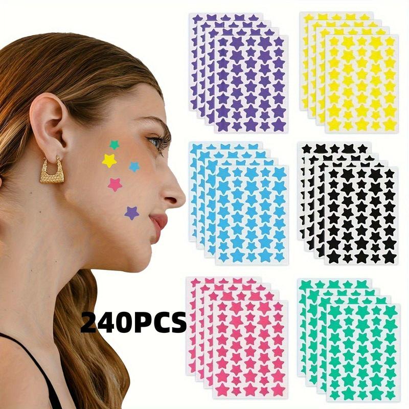 Star Shaped Acne Patches, 240pcs set Invisible Acne Cover Patches, Facial Skin Care Products for Women & Men, Christmas Gift