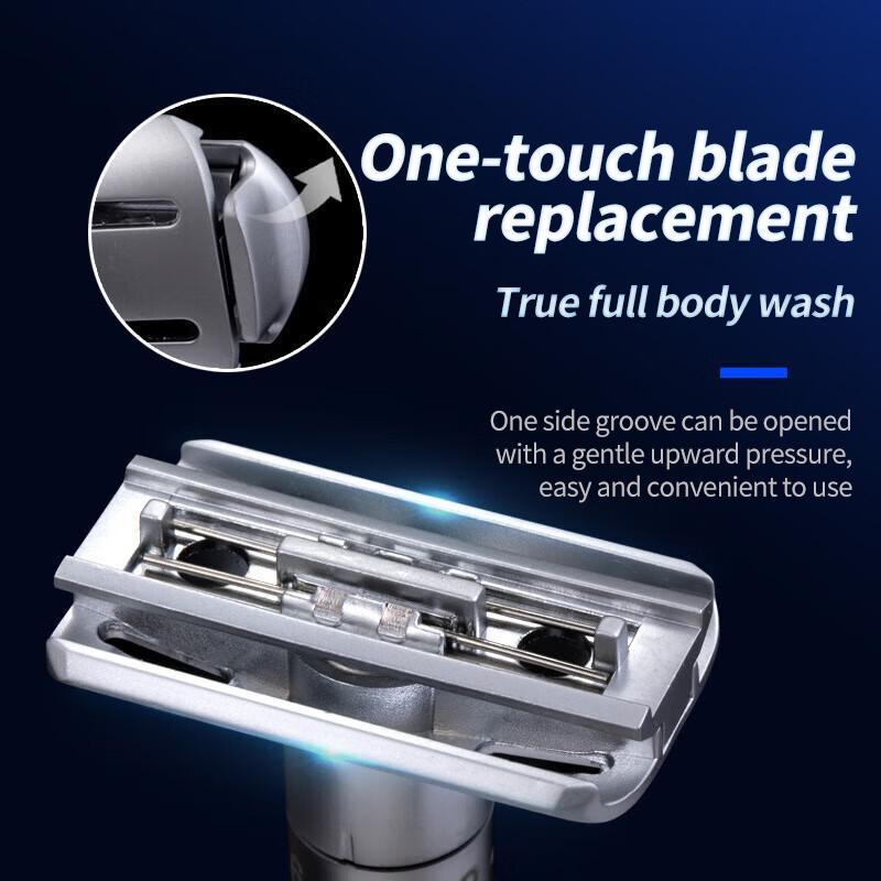 Men's Safety Razor, Adjustable Durable Sharp Shaving Razor, Fits All Double Edge Razor Blades, Men's Care Tool for Daily Use