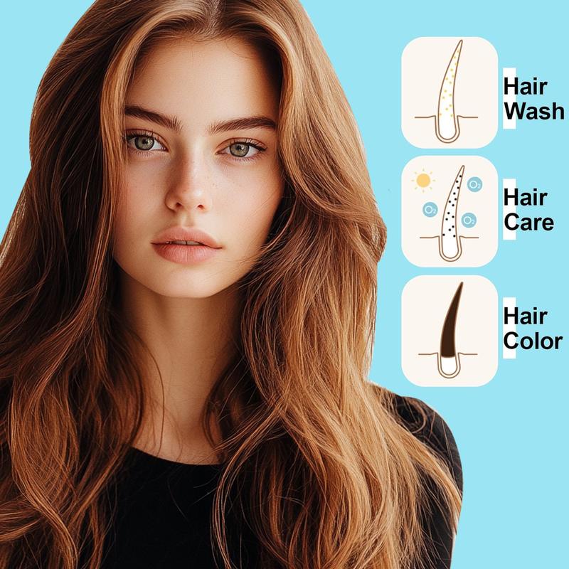 3-in-1 Herbal Hair Dye Shampoo Set for Women and Men, Long-Lasting Color Shampoo for Gray and Dark Hair, Wine Red, Chestnut Brown, and Black - Natural Ingredients, Gentle on Hair and Scalp, Easy to Use, and Suitable for All Hair Types Haircare Plant