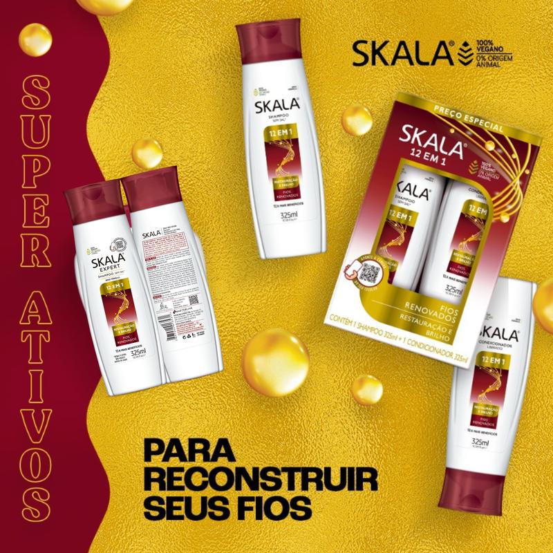 Skala Expert 12 in 1 Shampoo and Condicional Kit - 325 ml - 100% Vegan